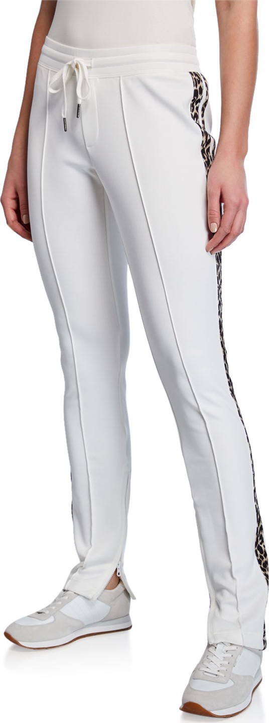 PAM & GELA Leopard Stripe Cigarette Track Pants
