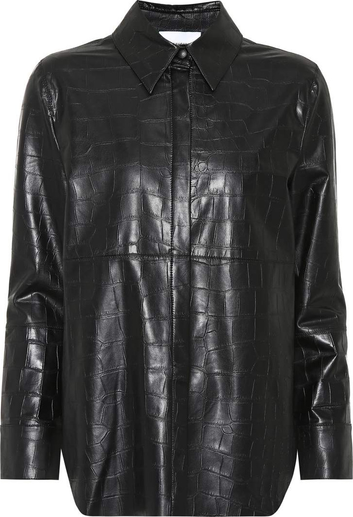 Nanushka Naum faux leather shirt