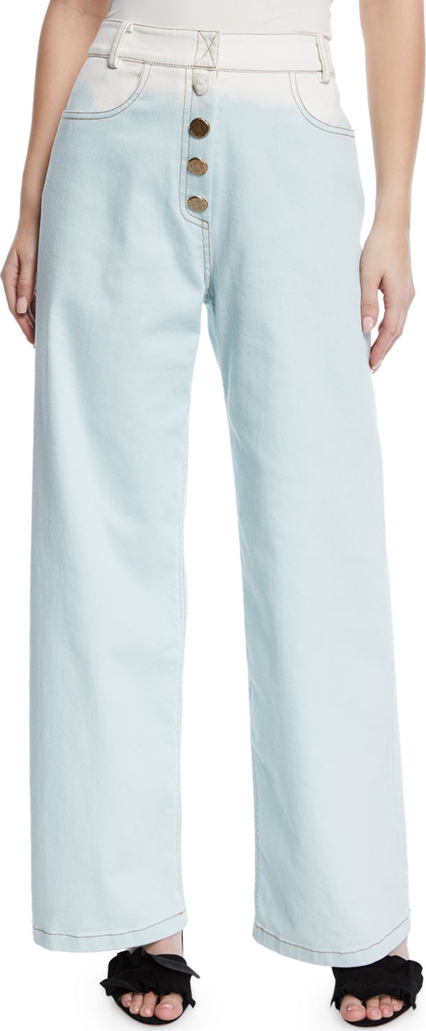 Rejina Pyo Valeria High-Waist Ombre Wide-Leg Jeans