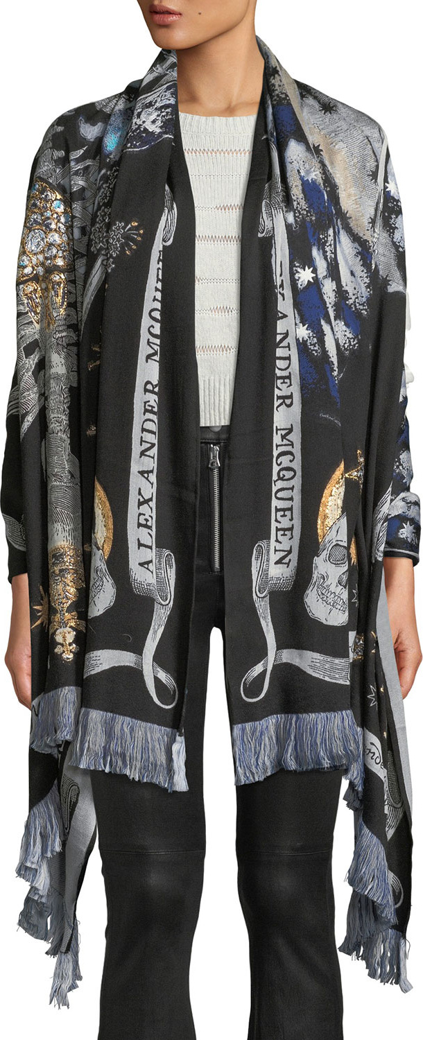 Alexander McQueen Night Fairy Fringe Shawl