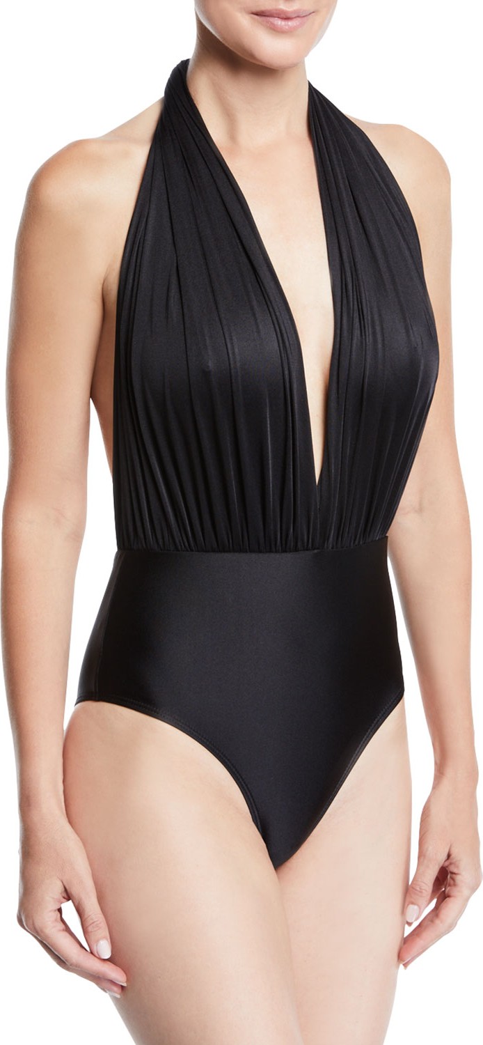 Agua de Coco by liana thomaz Liso Halter Tie-Neck One-Piece Swimsuit