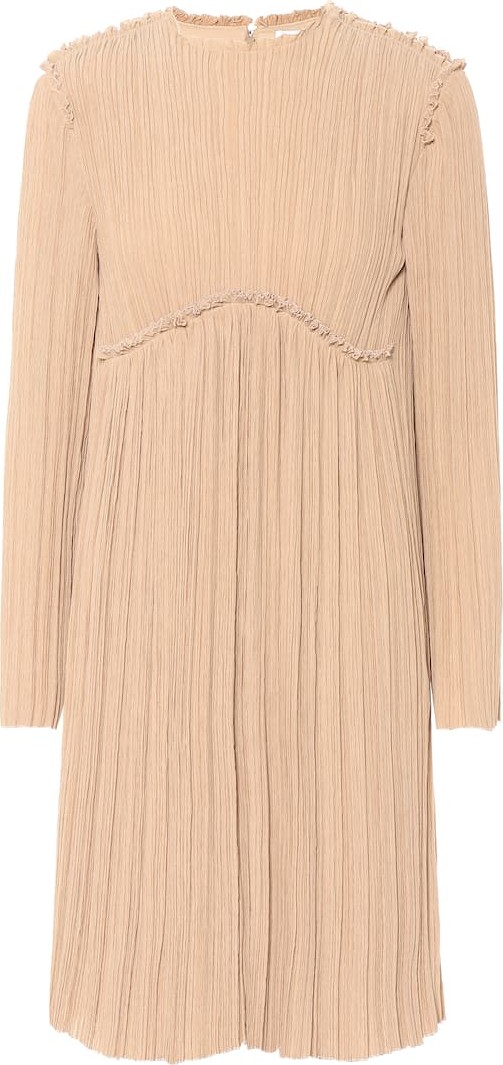 Chloe Crêpe pleated dress