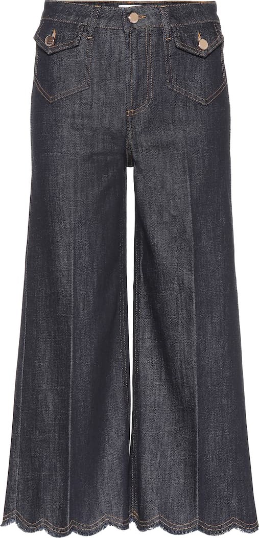 RED Valentino High-waisted cropped jeans