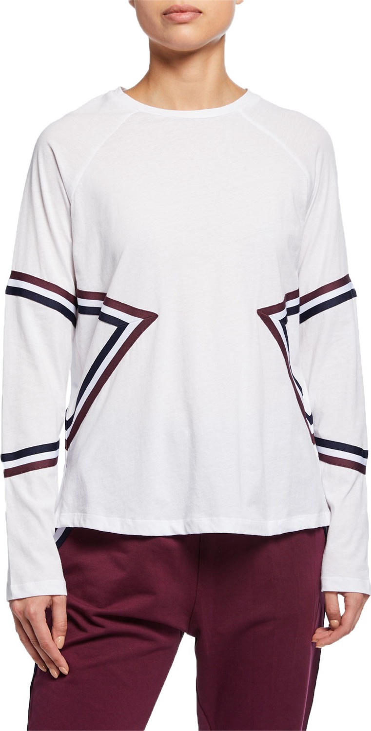 The Upside Beaumont Long-Sleeve Striped Active Top