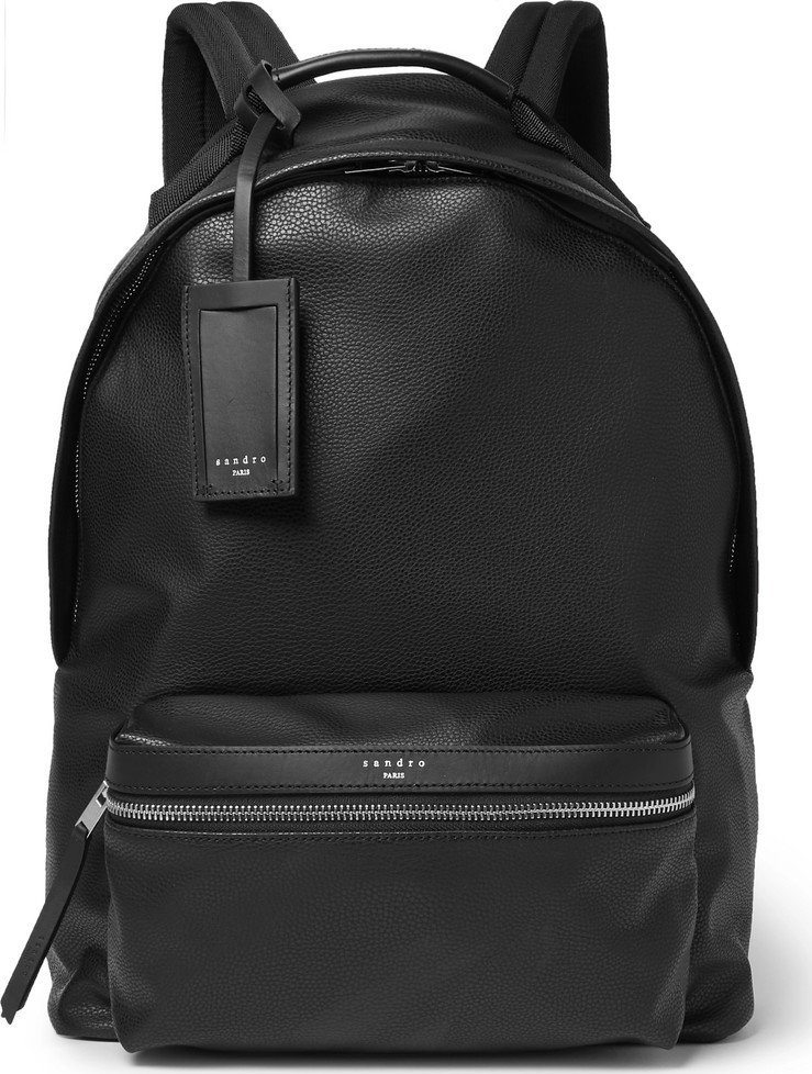 Sandro Faux Textured-Leather Backpack