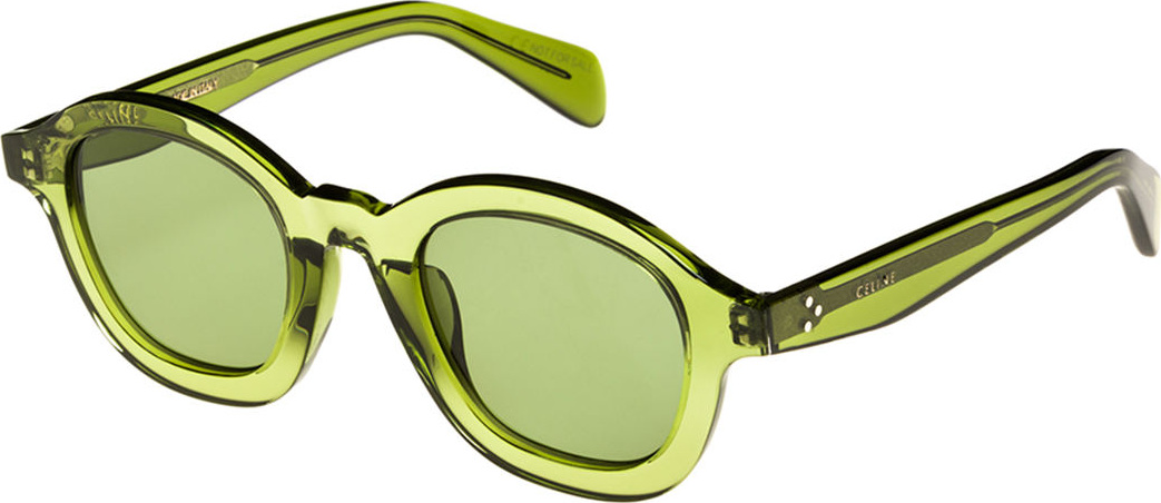 Celine Round Transparent Acetate Sunglasses