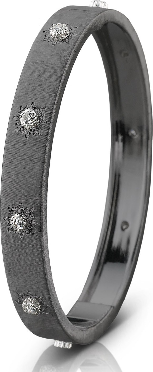 Buccellati Macri Classica 18k Black Gold Diamond Bangle