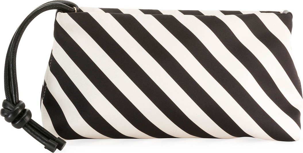 Dries Van Noten Striped Wristlet Clutch Bag