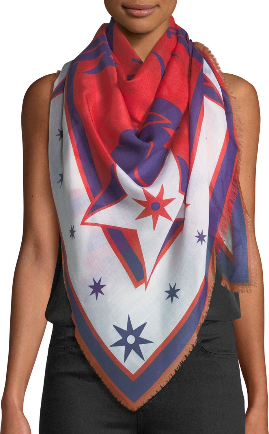 Givenchy Star Silk-Blend Pashmina