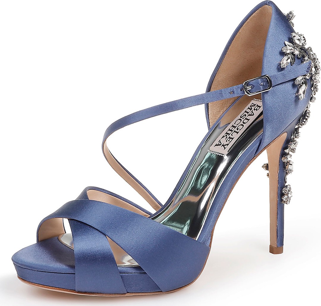 Badgley Mischka Fame Satin Platform Sandals