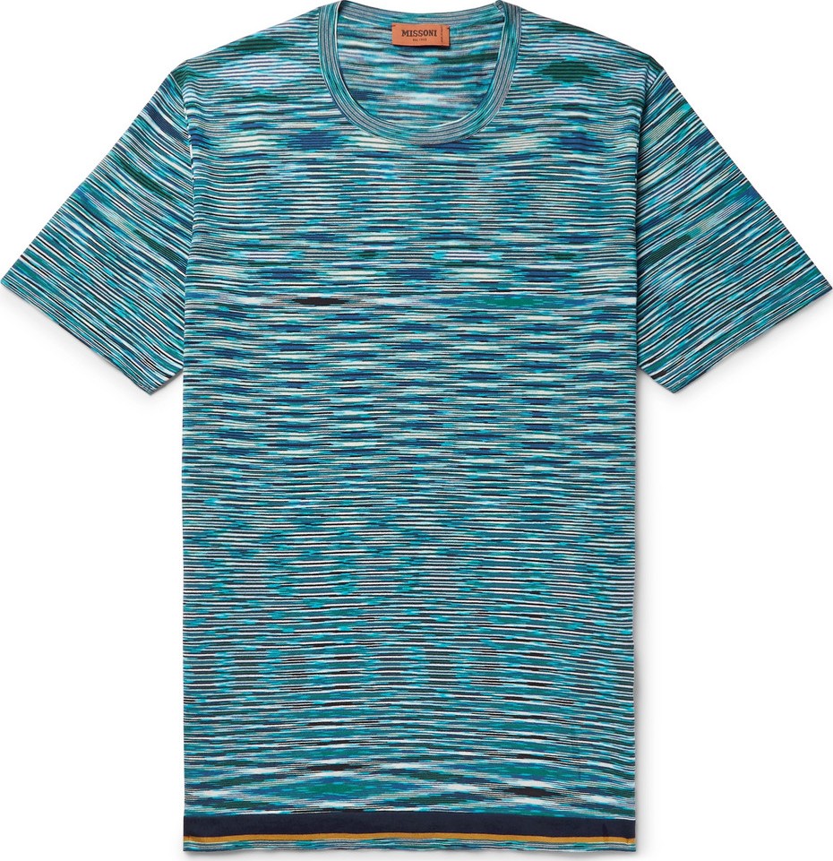 Missoni Space-Dyed Knitted Cotton T-Shirt
