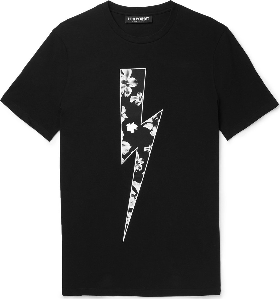 Neil Barrett Slim-Fit Printed Stretch-Cotton Jersey T-Shirt