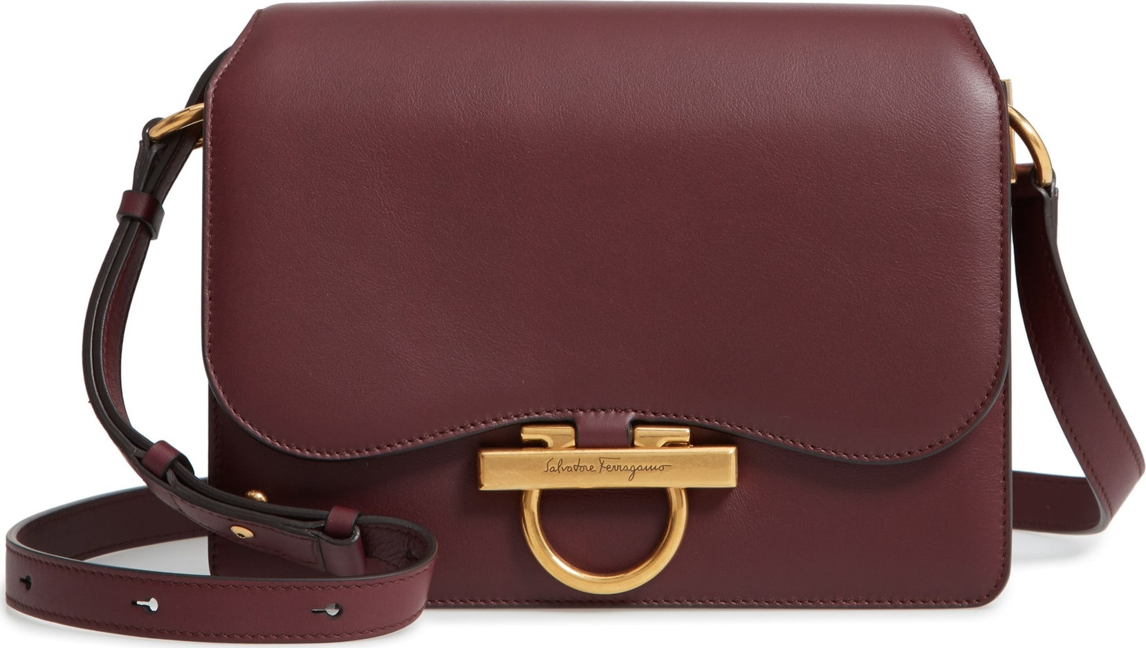 Salvatore Ferragamo Medium Classic Flap Leather Shoulder Bag