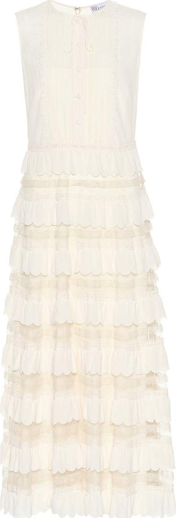 RED Valentino Scalloped tulle maxi dress