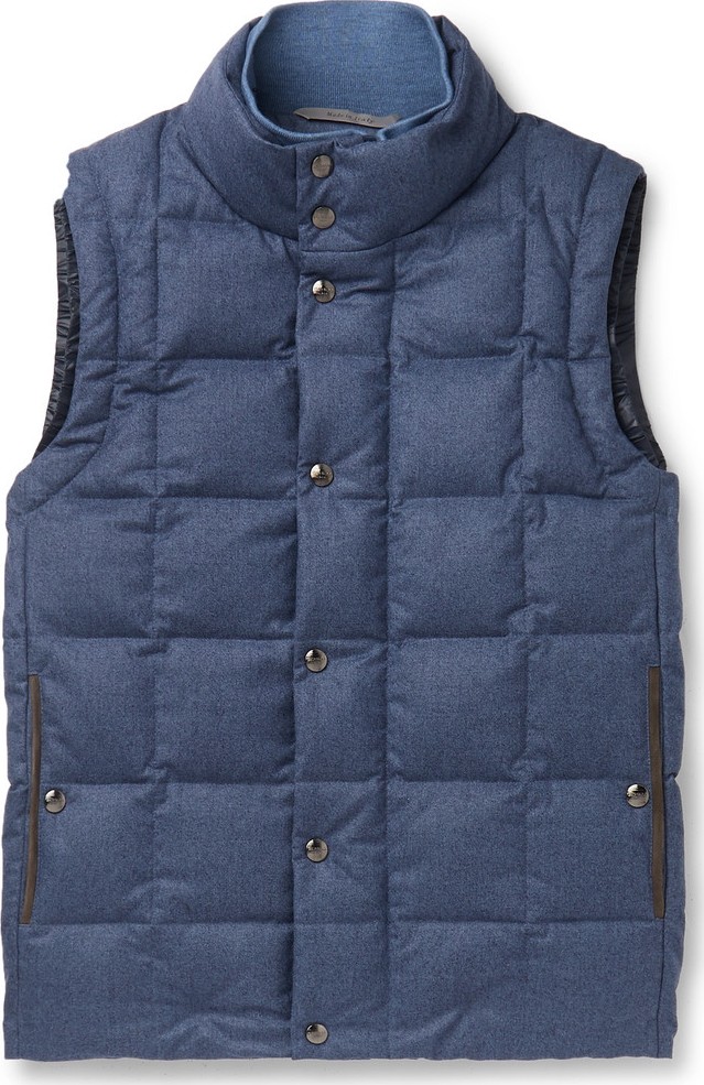 Canali Quilted Super 120s Wool Down Gilet