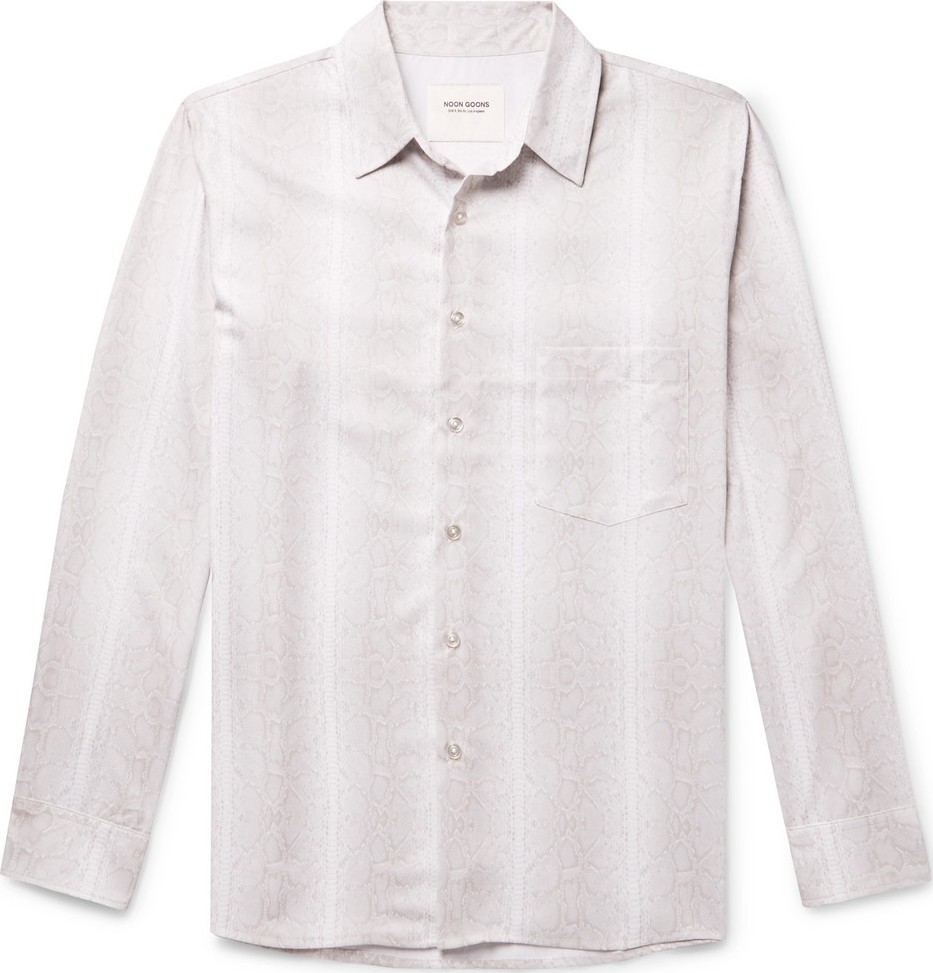 Noon Goons Snake-Print Woven Shirt