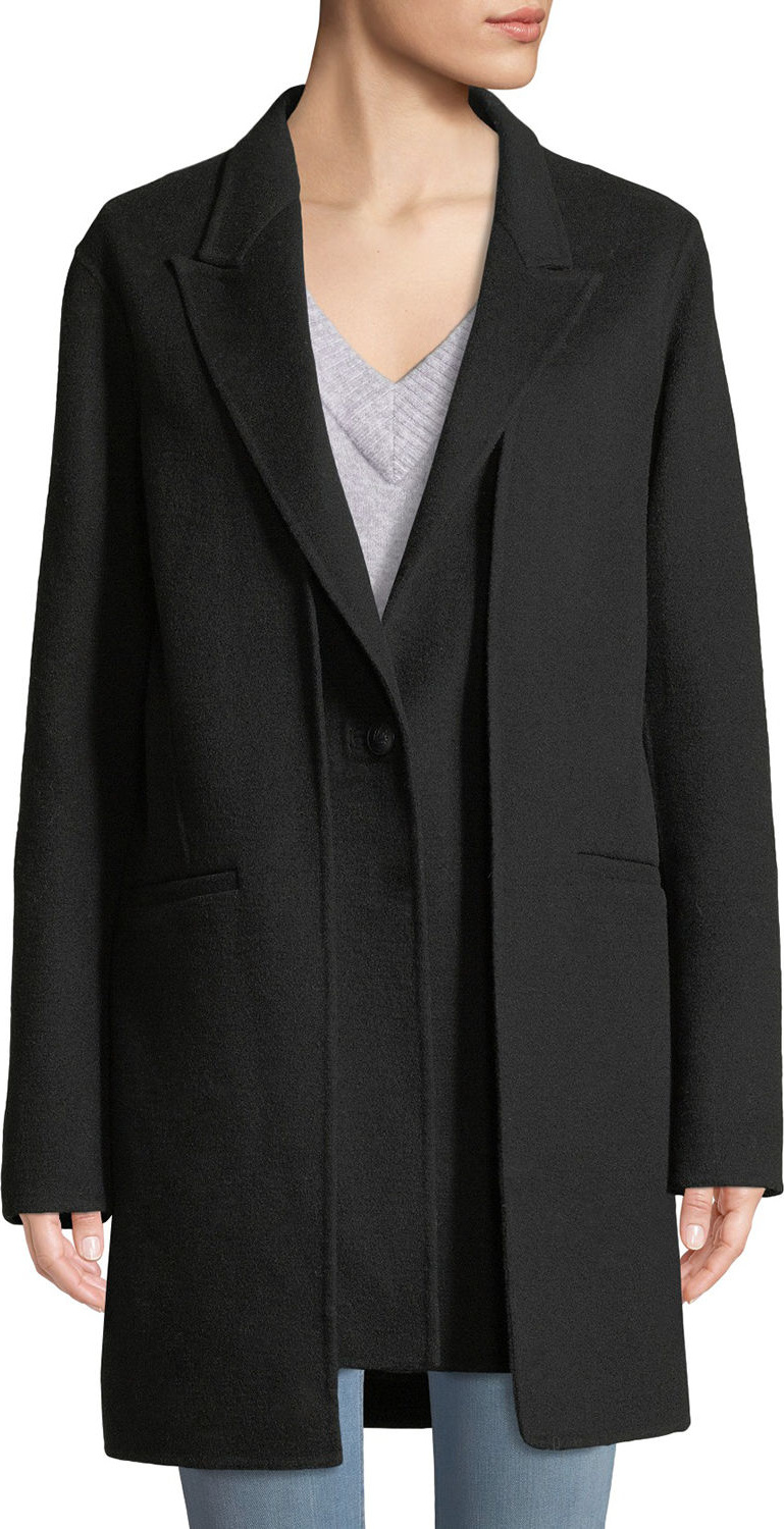 Rag & Bone Kaye Wool Single-Button Coat with Vest