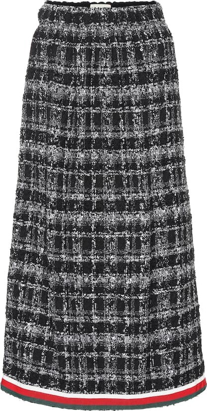 Gucci Boucle pleated midi skirt