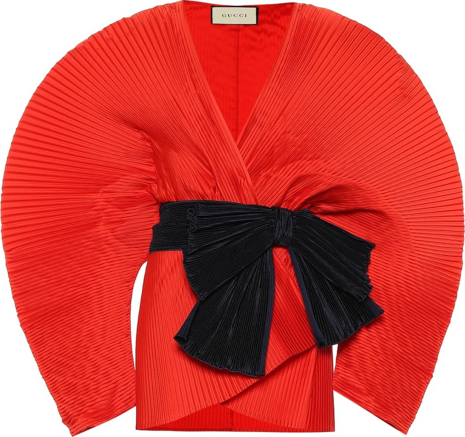 Gucci Plissé duchess-satin jacket