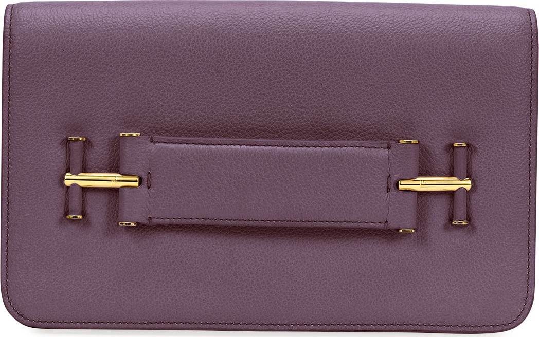 TOM FORD Tara Grain Calf Clutch Bag