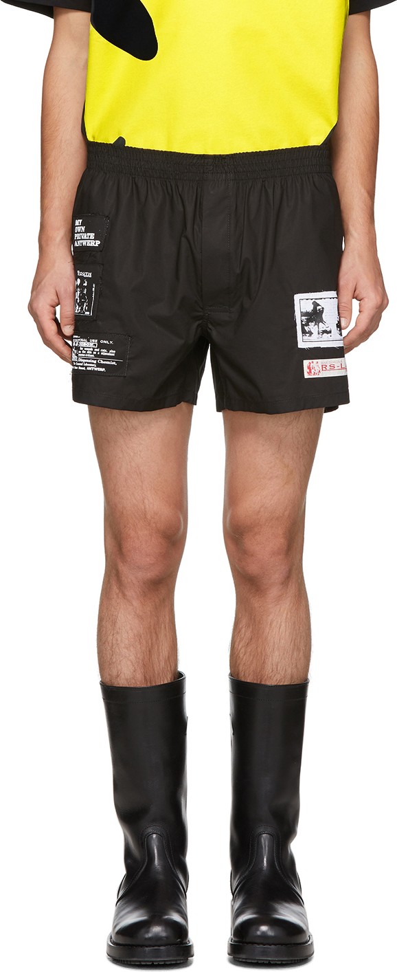 Raf Simons Black Patch Boxer Shorts