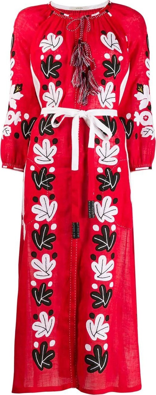 Vita Kin embroidered leafs dress