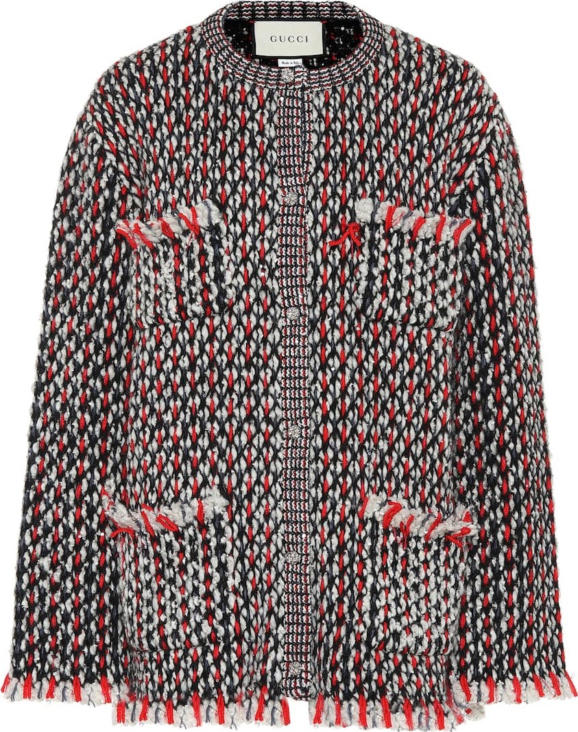 Gucci Tweed wool-blend jacket