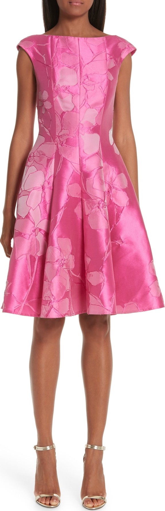 Talbot Runhof Floral Cocktail Dress