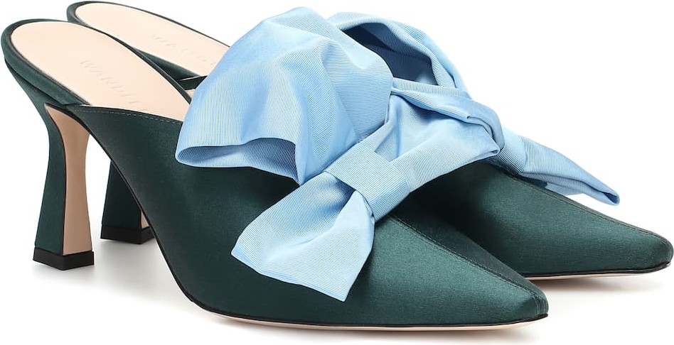Wandler Lotte satin mules