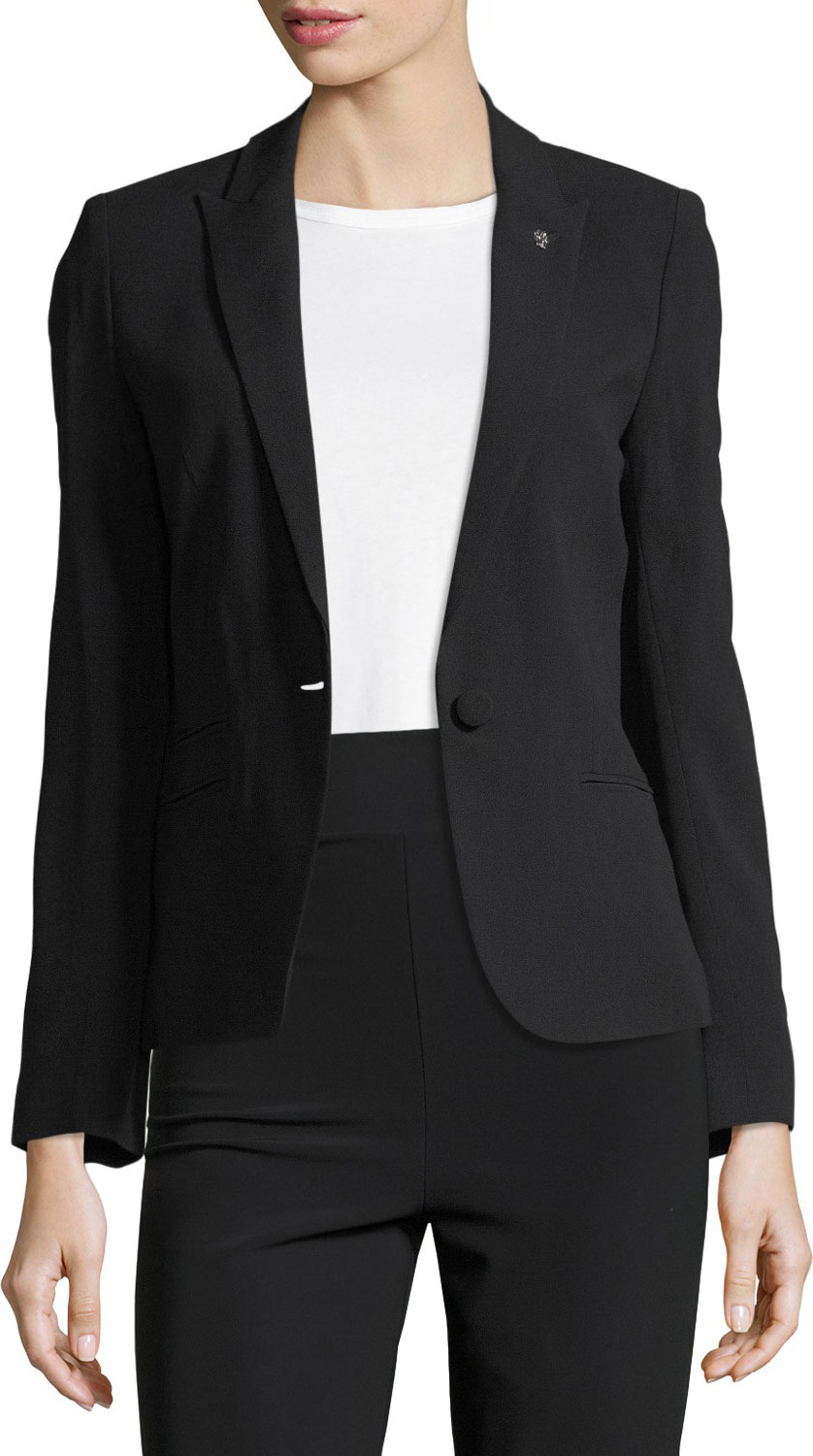 Zadig & Voltaire Vedy Single-Button Crepe Blazer