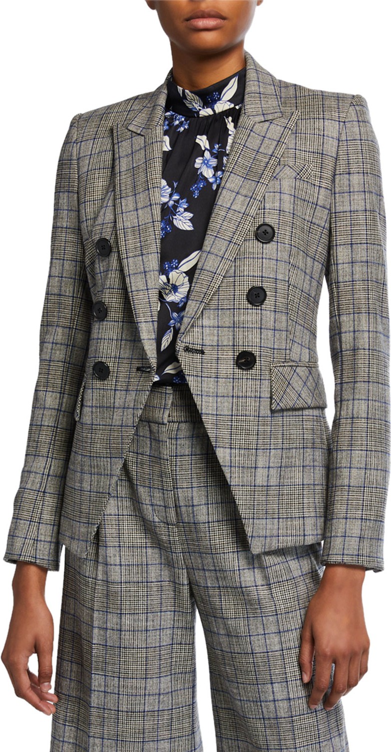Veronica Beard Miller Plaid Dickey Jacket