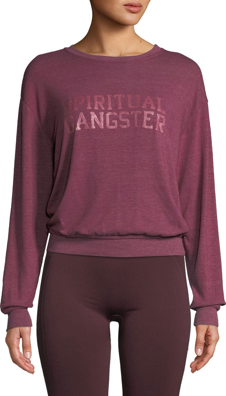 Spiritual Gangster Varsity Savasana Pullover Sweater