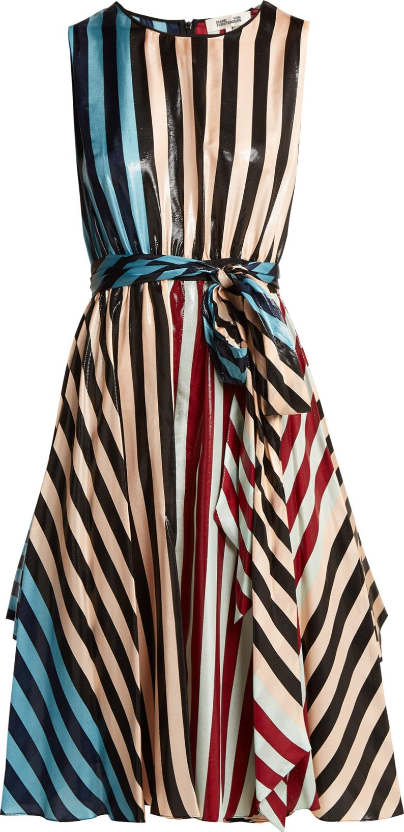 DIANE von FURSTENBERG Carrington Stripe silk-blend dress