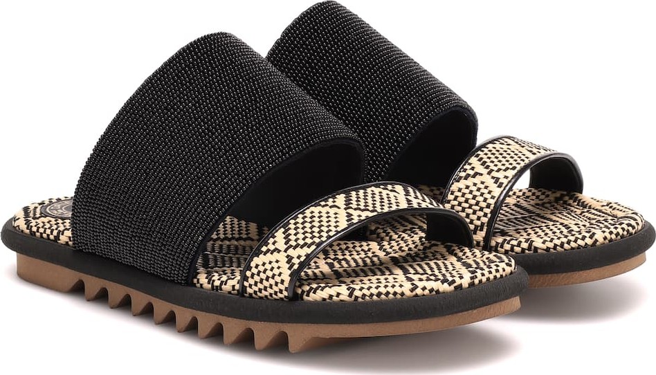 Dries Van Noten Beaded raffia sandals