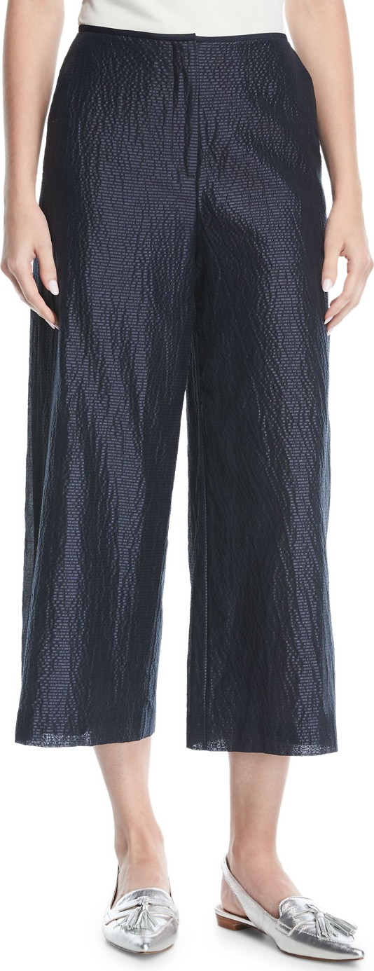 Emporio Armani Wide-Leg Crop Pants