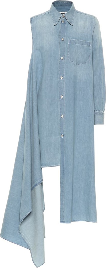 MM6 Maison Margiela Asymmetrical denim dress