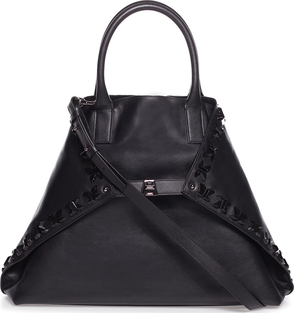 Akris Ai Magnets Medium Bratescu Leather Top-Handle Tote Bag
