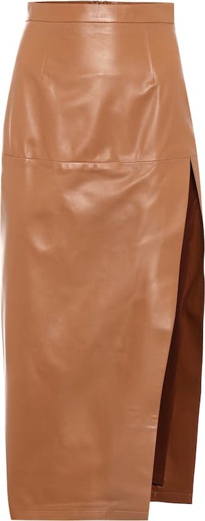 Zeynep Arcay High-rise leather pencil skirt