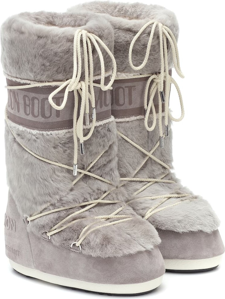 Yves Salomon x Moon Boot shearling snow boots