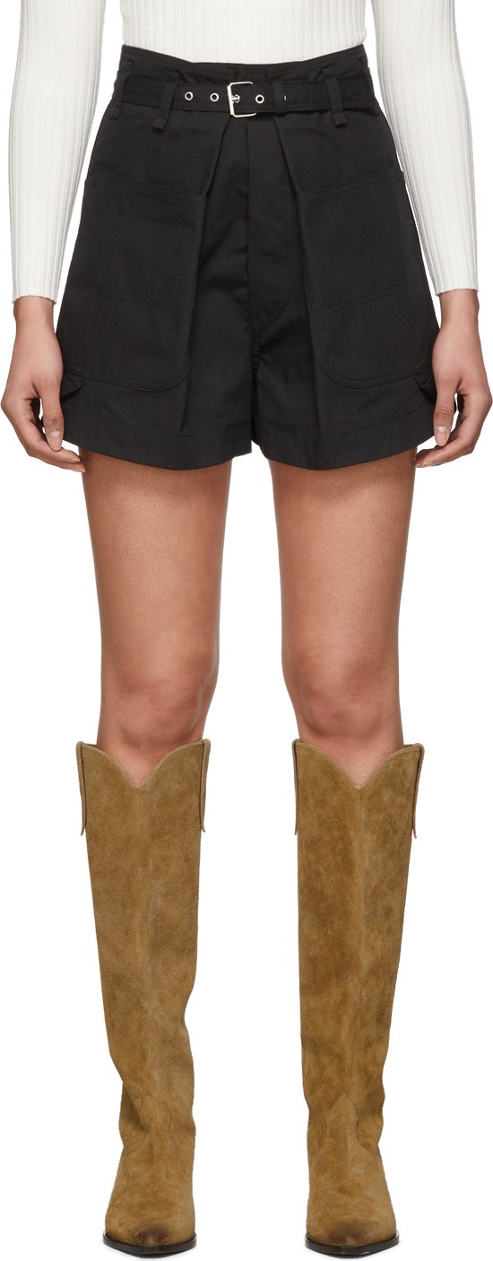 Isabel Marant Black Ike Shorts
