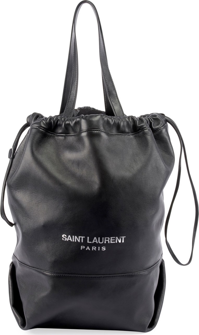 Saint Laurent Teddy Drawstring Shopping Tote Bag