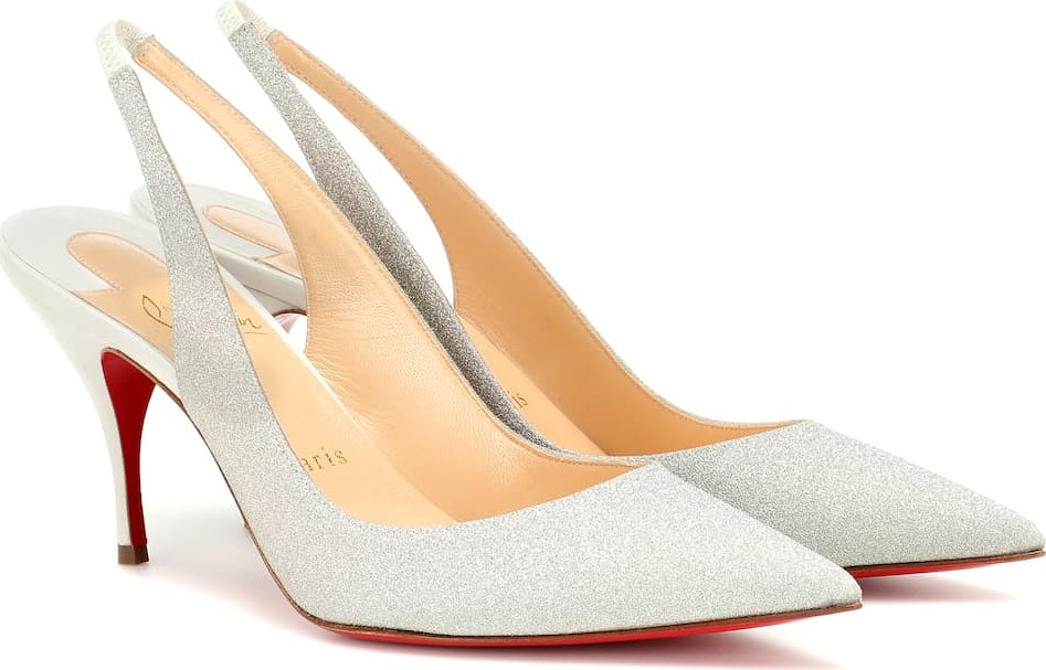 Christian Louboutin Clare Sling 80 glitter pumps