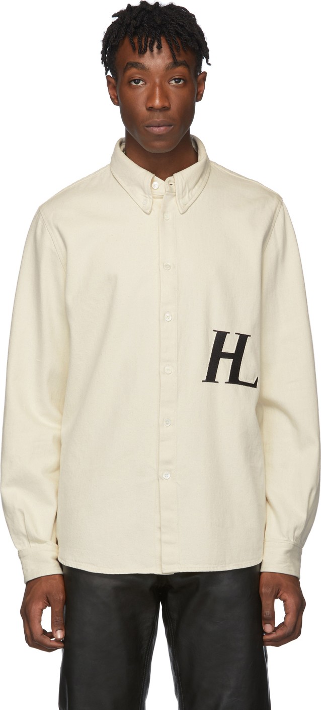 Helmut Lang Off-White Masc Button-Down Shirt
