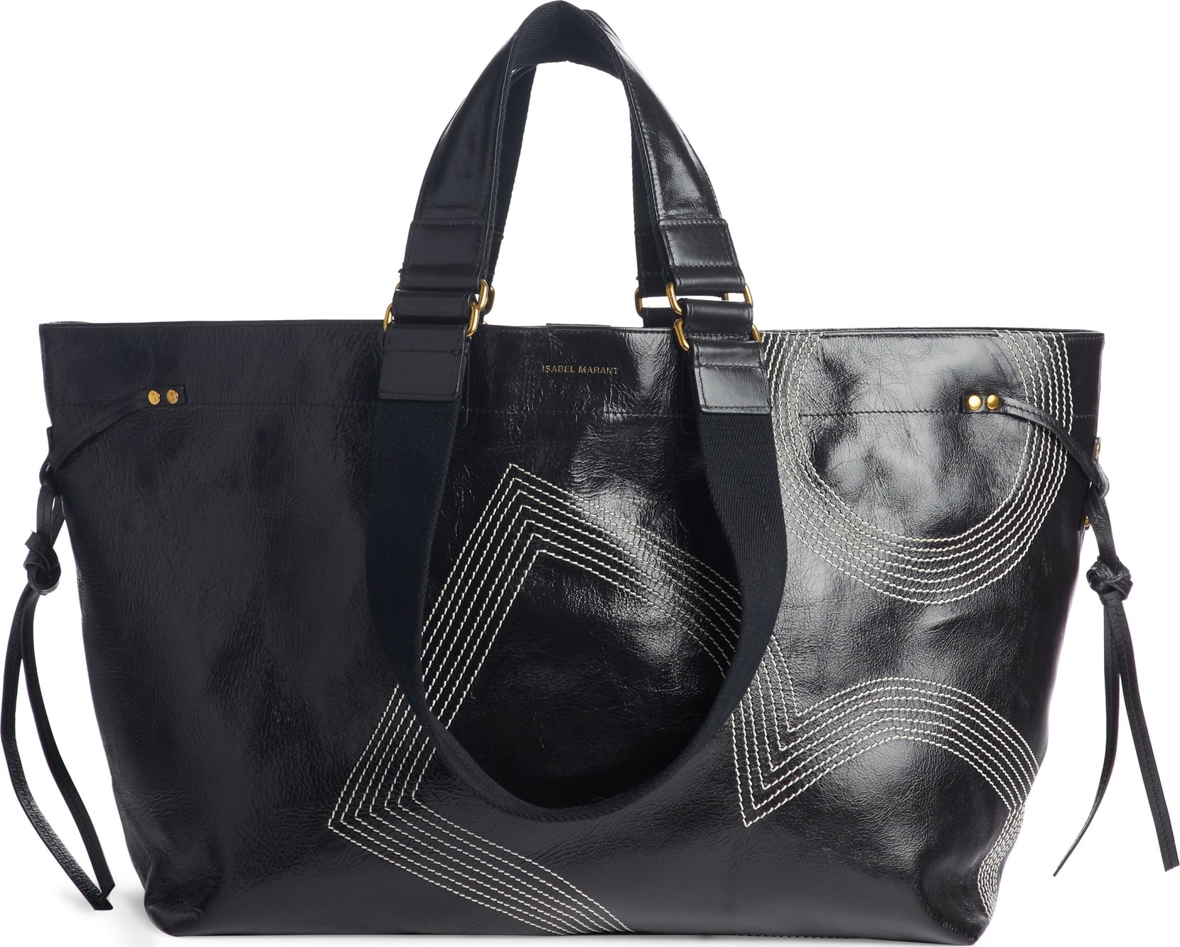 Isabel Marant Wardy Embroidered Logo Tote
