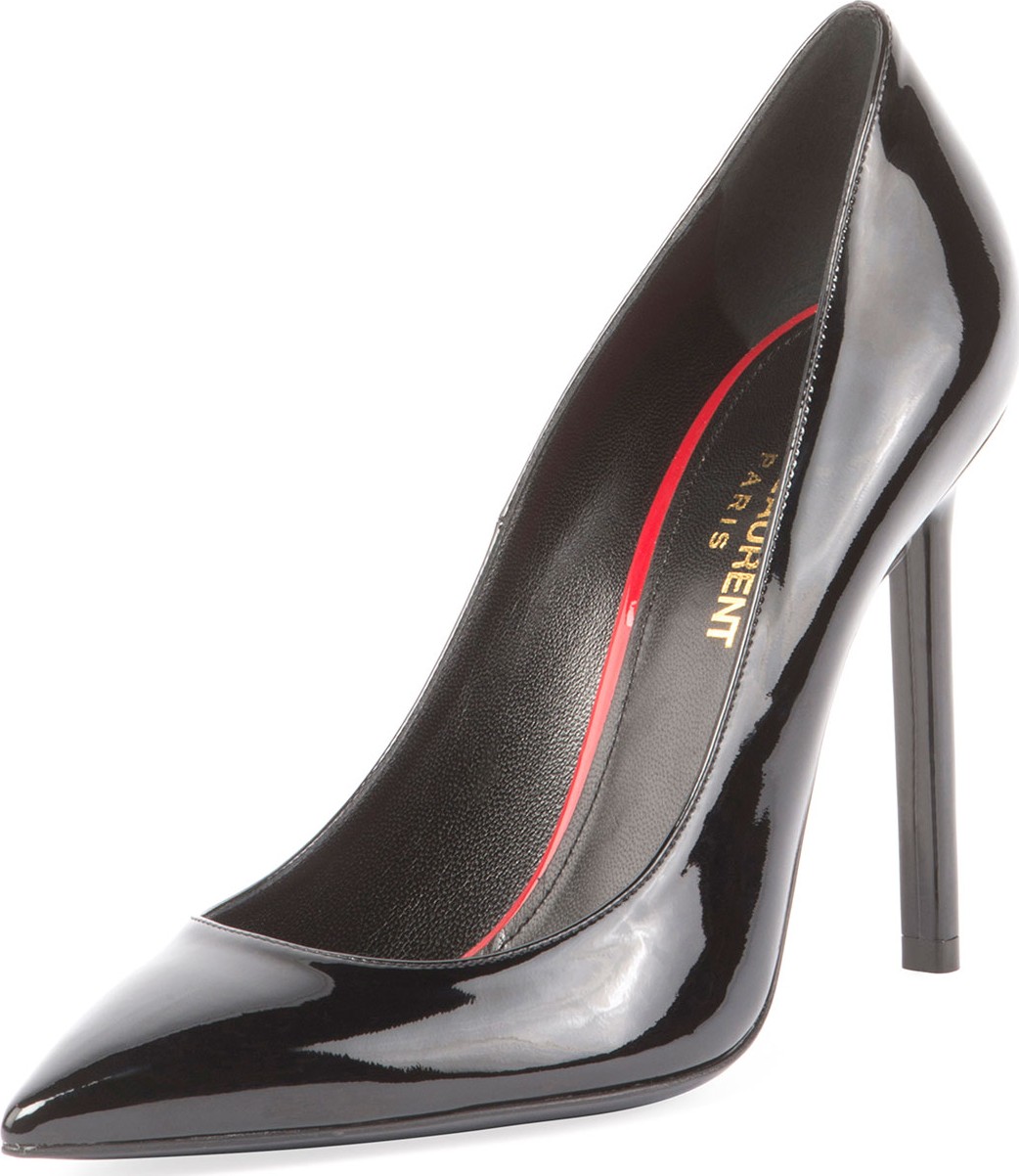 Saint Laurent Anja 105mm Patent Leather Pump