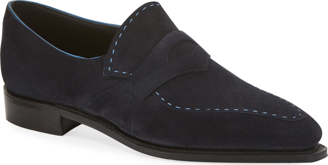 Corthay Men's Rascaille Suede Penny Loafers