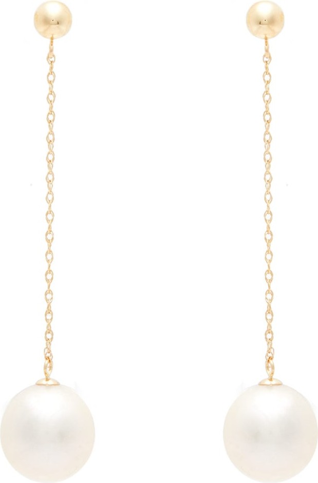 Anissa Kermiche Girl with a Pearl gold drop earrings