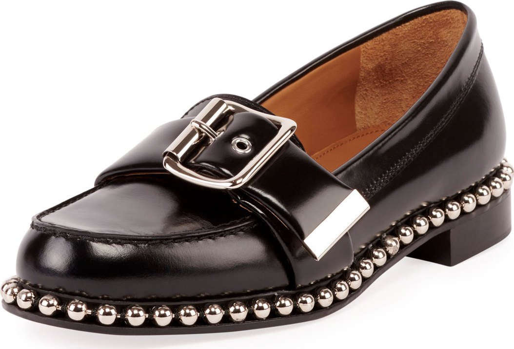 Chloe Sawyer Buckle Loafer with Stud Trim