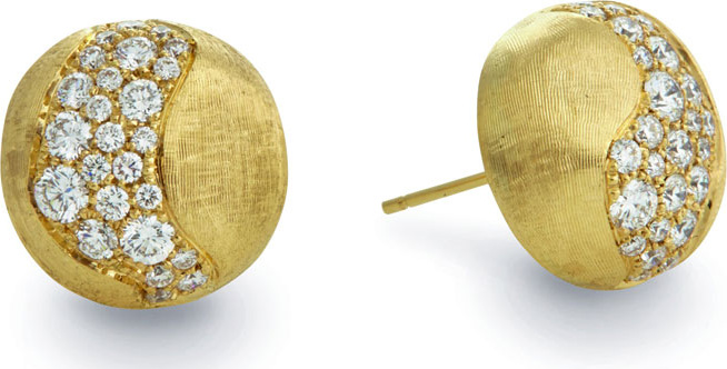 Marco Bicego 18k Gold Africa Diamond Constellation Stud Earrings