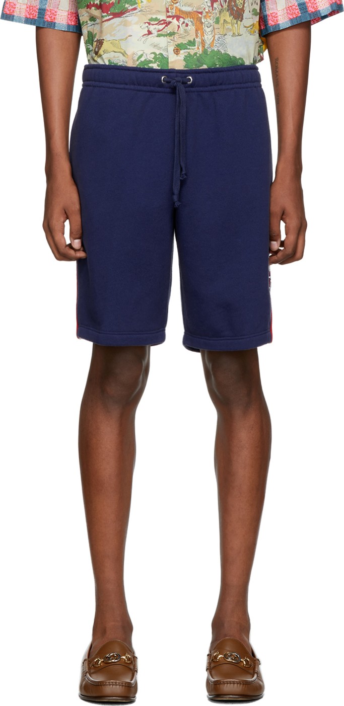 Gucci Blue GG Star Patch Shorts